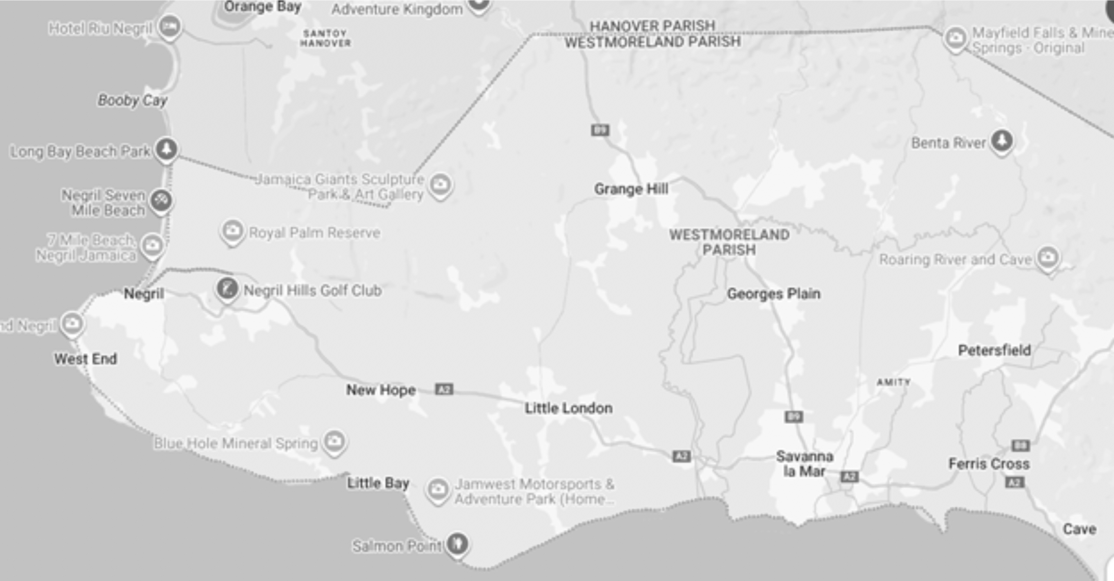 Jamaica Map